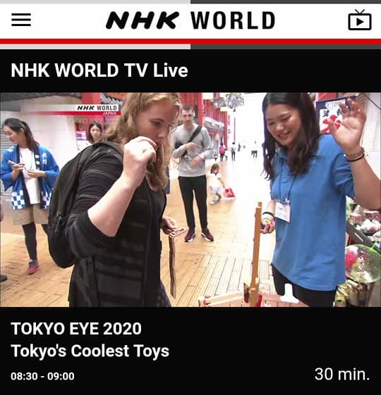 NPO法人エレフィ浅草地域活性化NHK Worldに出演